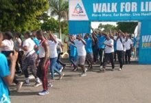 Participants at the walk