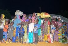 The rounded up migrants