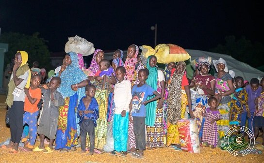 The rounded up migrants