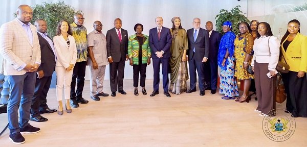 Vice President Jane Naana Opoku-Agyemang (seventh from left) with some dignitaries at the event