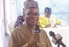 Mr Mburidiba (inset) addressing participants at the workshop