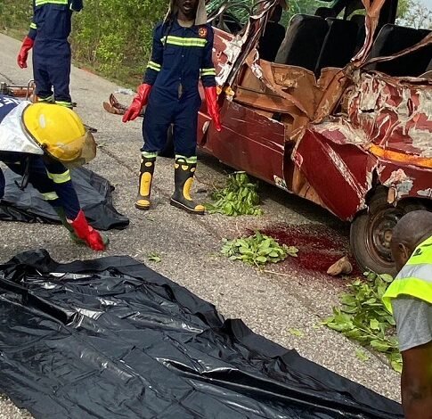 • Personnel from the GNFS at the accident scene