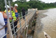 Kumasi, Mr Mutawakilu (right) and others during the tour