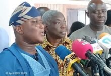 • Mr Sulemana addressing the press conference