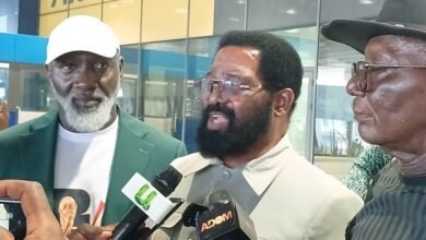 Mr Alfred Oko Vanderpuije addresing the media