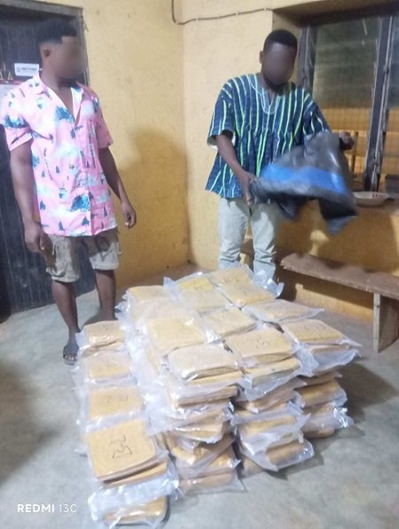 The suspects with the narcotic drugs