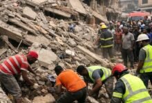 Rescue team at the incident scene