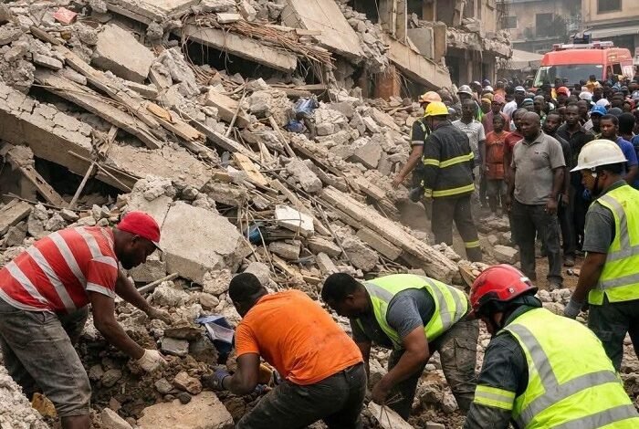 Rescue team at the incident scene