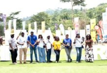 Mrs Nyarko (second from right) with the NPA team at the event