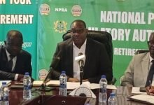 Mr Mejida (middle) addressing the press conference