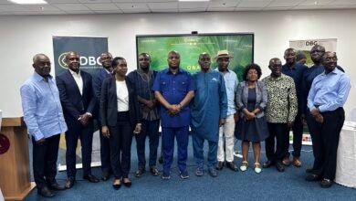 Prof Nsor-Ambala (sixth from left) with other dignitaries in the programme