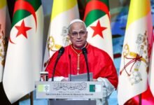 Pope Leo XIV addresses Algeria’s political leaders at the cultural centre of the Great Mosque of Algiers (Djamaa El Djazair)