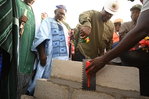 the Tamale Teaching Hospital. Pres Mahama cuts sod for 24-hour markets in Northern Region