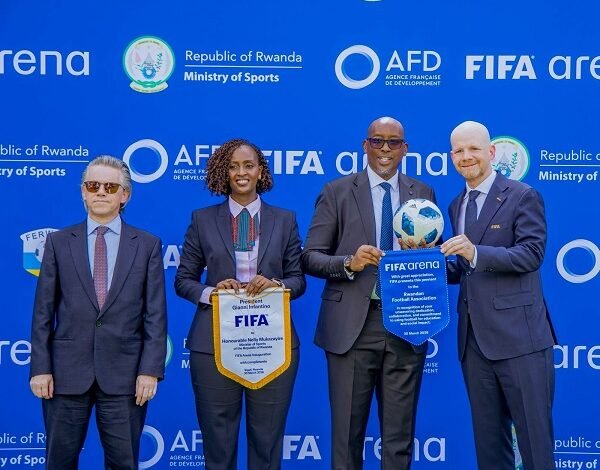 RFF President Fabrice Shema Ngoga (middle) Nelly Mukazayire (left) and Mattias Grafström
