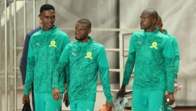 Sundowns players preparing for the clash tomorrow