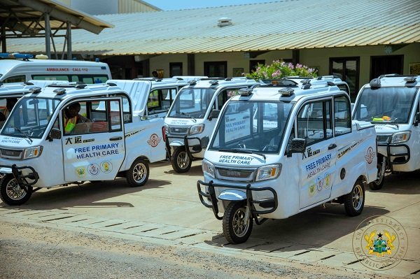 Ghana Health Service begins deploying of tricycles, motorbikes