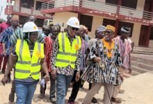 Dr Apaak (second from left) and others during the ceremony