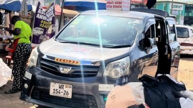 A Toyota Voxy Car at the Kaneshie station