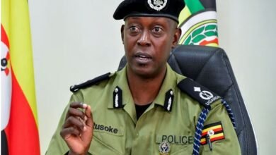 Uganda Police Spokesperson Kituuma Rusoke addressing the press