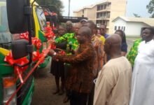 Mr Gunu commissioning the vans