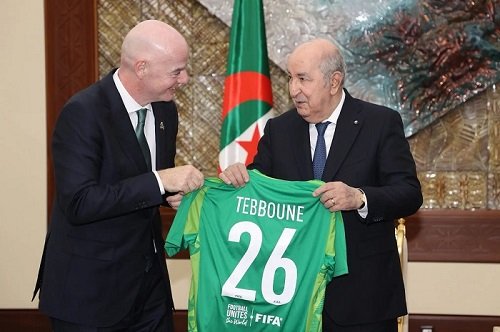FIFA President Infantino meets Algeria President Tebboune