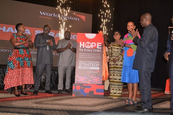 Mr Debrah (third from left) with Dr Mukunda (left), Dr Lartey (third from right) and others after lauanching the programme Photo Victor A. Buxton