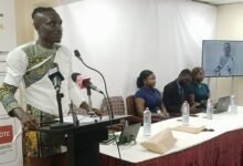 Mr Atengble speaking at the event