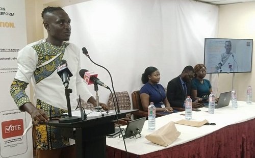 Mr Atengble speaking at the event