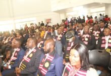 Some graduands at the ceremony