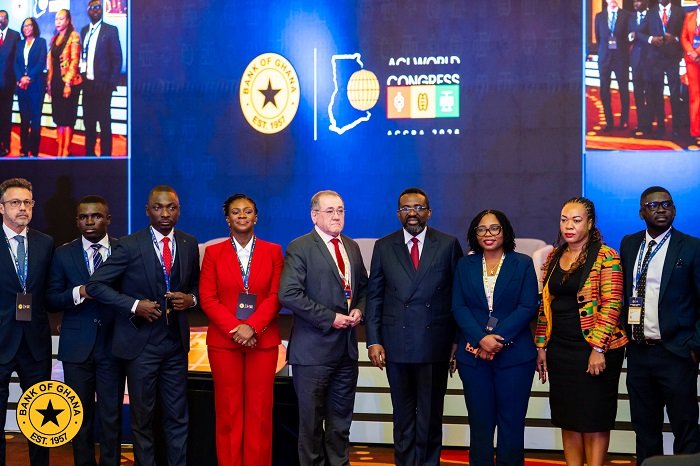 Dr Asiama (fourth from right) with some dignitaries after the meeting