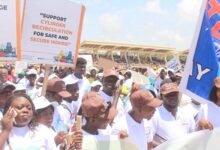 Workers at the May day celebration in Accra. Photo. Ebo Gorman