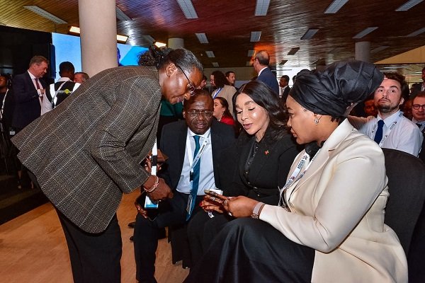 Dr Agyepong (second from left) with other participants at the opening of the Africa Forward Summit