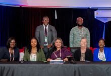 Ms Aryee (second from left) and other dignitaries at the summit