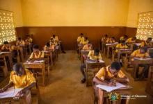 Flashback; Some BECE candidates writting the exams