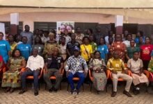 Dr Akoriyea (seated middle) with other health officials after the programme