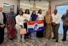 Members of NPP Loyal Ladies with the Malaysian team