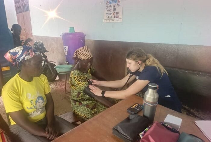 Women undergoing health screening at the Okanagan Clinic at Nyobok, Sakoti
