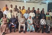 Mr Aguri (seated third from left) with participants after the dialogue