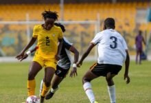 Black Princesses Precious Asante trying to outwit Vicky Atyeronimungu during the game