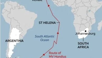 Route of the cruise ship