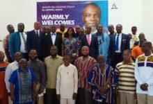 Pastor Osei-Bonsu (third from left, second row) with the council of elders after the service