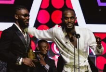 Black Sherif (right) during the show