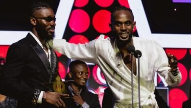 Black Sherif (right) during the show