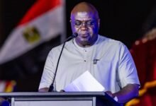 The Chief of Staff, Julius Debrah delivering the opening address on behalf of President Mahama