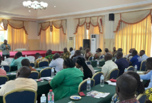 • Mr Fiati (infront) addressing participants at the workshop