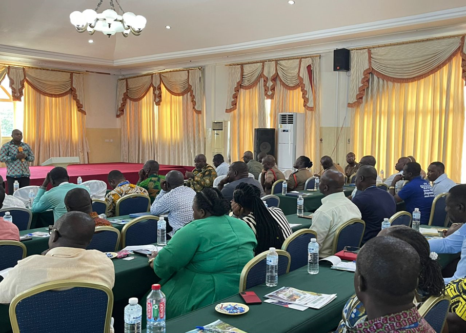• Mr Fiati (infront) addressing participants at the workshop