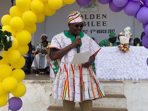 Mr Danwana (inset) addressing the graduates at the passing-out ceremony