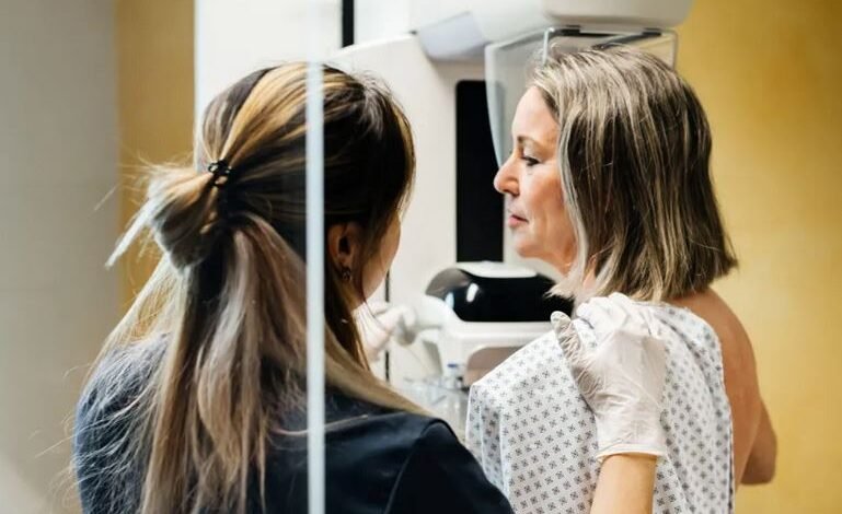 A cancer patient undergoing some tests