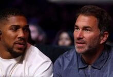 Anthony Joshua (left) with Eddie Hearn