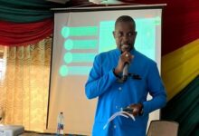 Mr Moabaly (inset) addressing participants at the forum